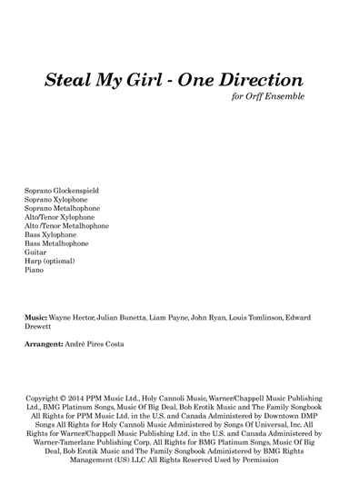 Steal My Girl (arr. André Pires Costa)