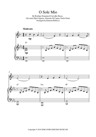O Sole Mio (arr. Kaiserin Rebecca)