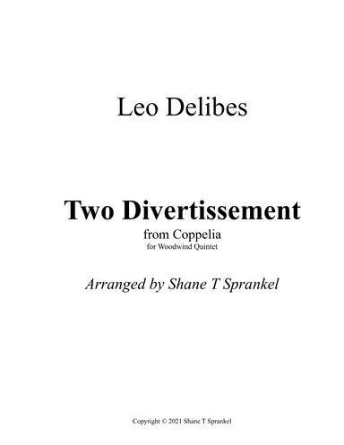 Two Divertissement (arr. Shane T Sprankel)