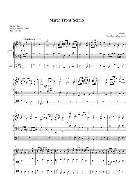 March From Scipio arranged for Organ Solo (arr. Christopher Evans)