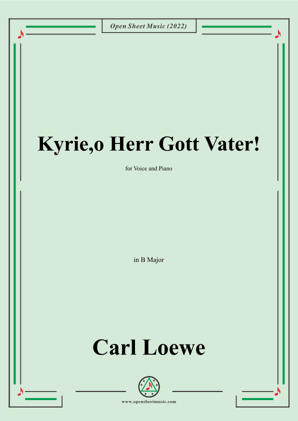 Loewe-Kyrie,o Herr Gott Vater!in B Major (arr. OSM Press)