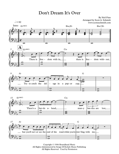 Don't Dream It's Over (arr. Scott A. Schmidt)