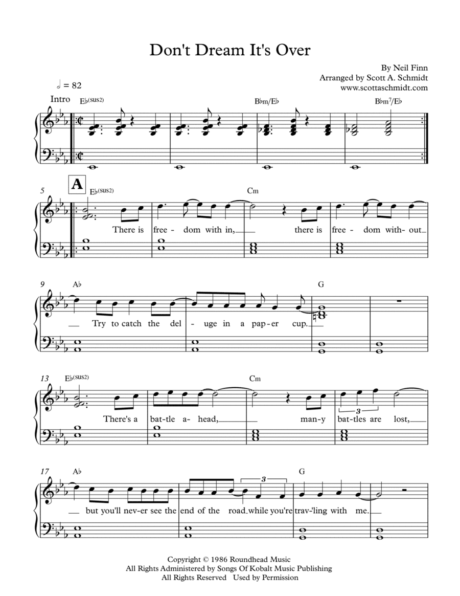 Don't Dream It's Over (arr. Scott A. Schmidt)