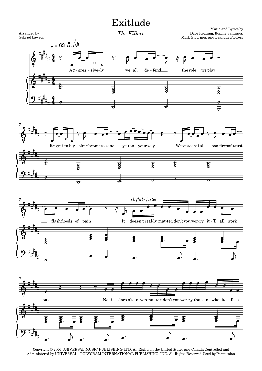Exitlude (arr. Gabriel Lawson)