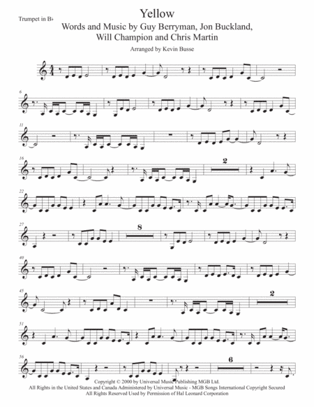 Yellow (arr. Kevin Busse)
