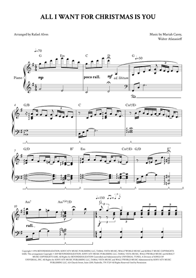 All I Want For Christmas Is You (arr. Rafael Alves)