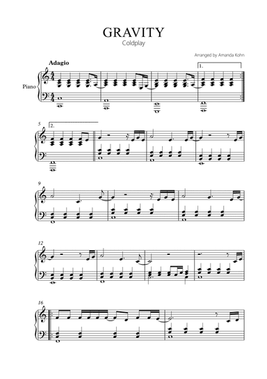 Gravity (arr. Amanda Kohn)