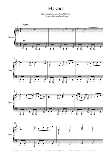 My Girl (arr. Matthew pyeon)