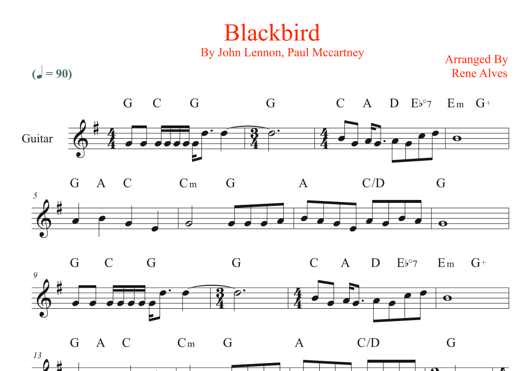Blackbird (arr. Rene Alves)