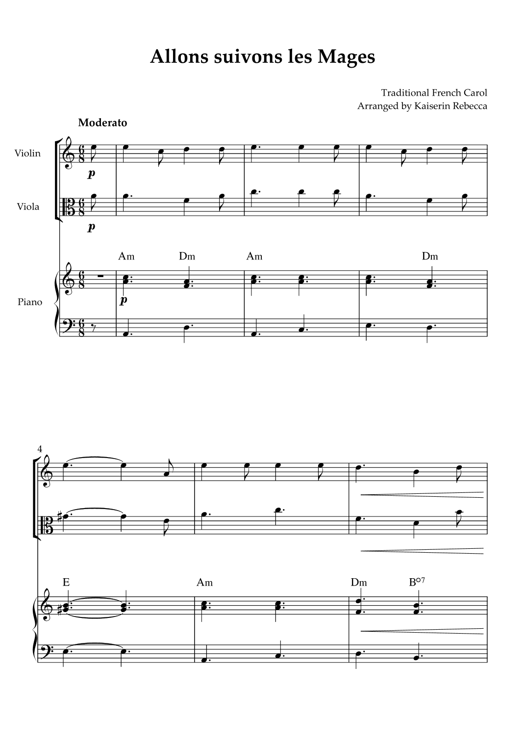 Allons suivons les Mages (arr. Kaiserin Rebecca)
