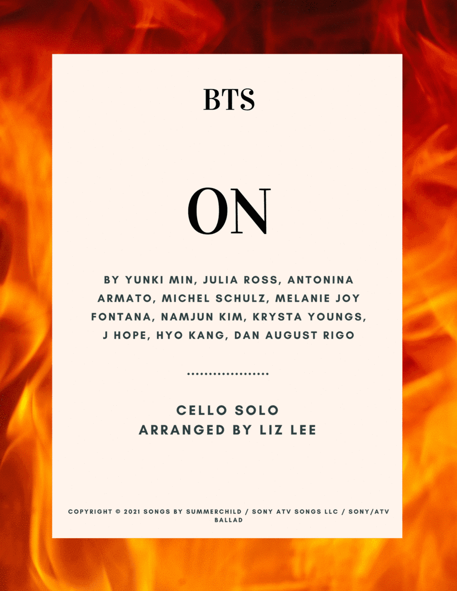 On (feat. Sia) (arr. Liz Lee~Cellomoji)