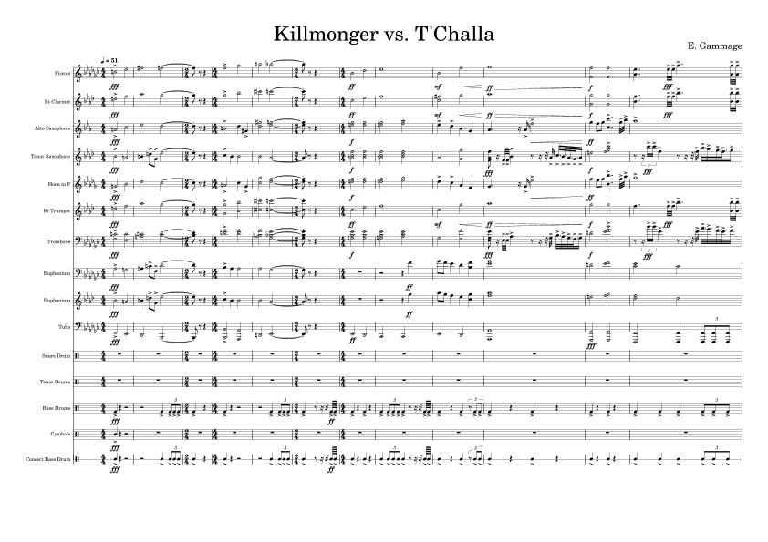 Killmonger Vs T'challa (arr. Ethan Gammage)