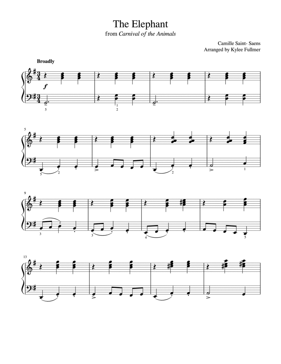 The Elephant (arr. Kylee Paul Fullmer)