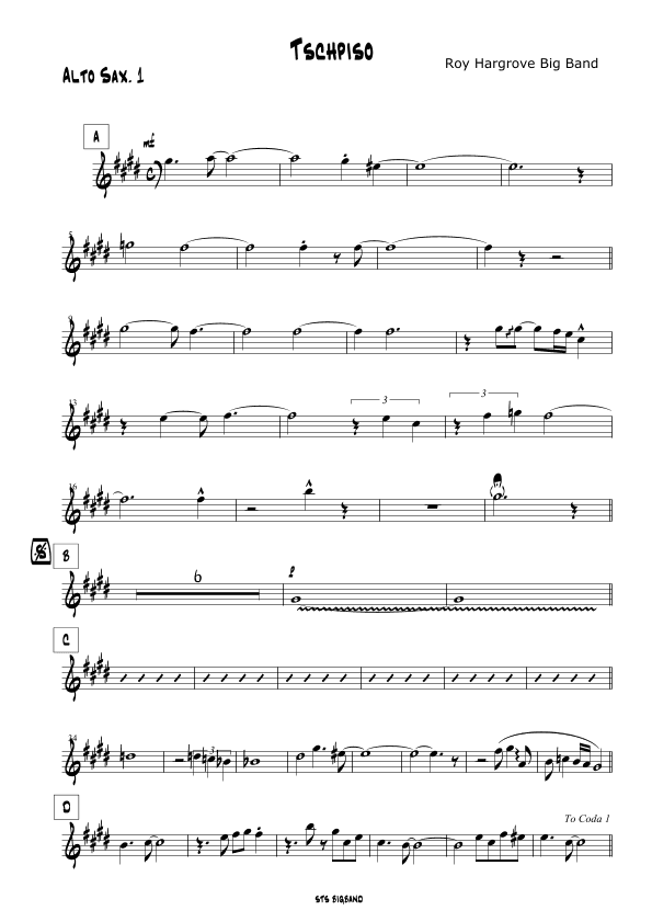 Tschpiso (arr. Roy Hargrove Big band)