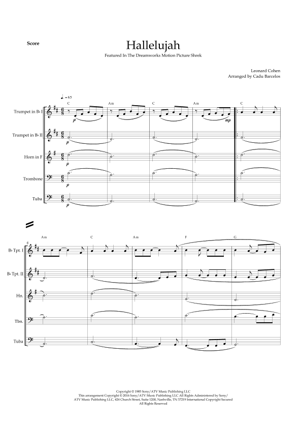 Hallelujah (arr. Cadu Barcelos)