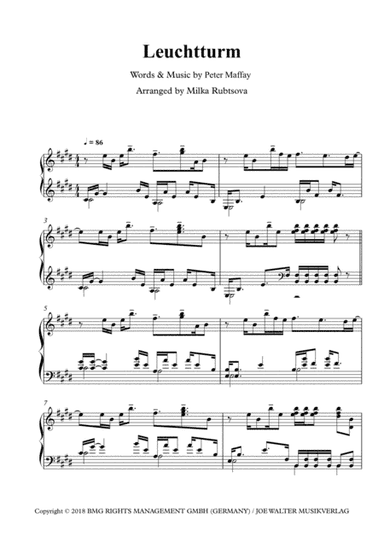 Leuchtturm (arr. Milka Rubtsova)