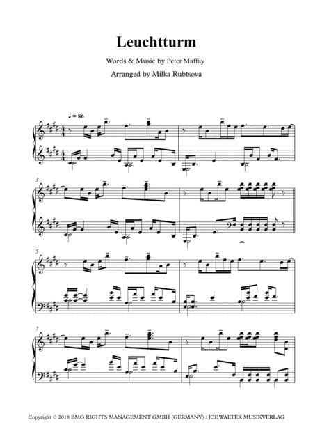 Leuchtturm (arr. Milka Rubtsova)