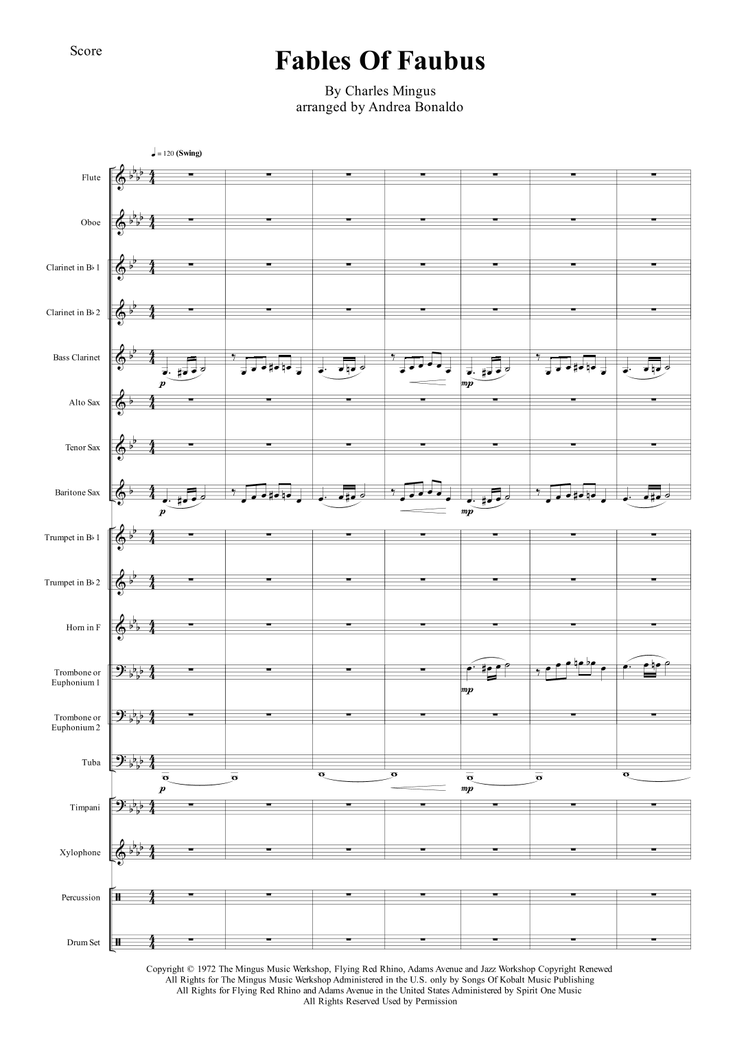Fables Of Faubus (arr. Andrea Bonaldo)