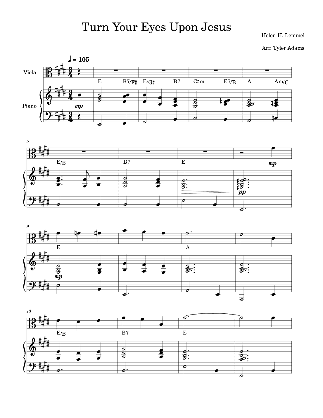 Turn Your Eyes Upon Jesus (arr. Tyler Adams)