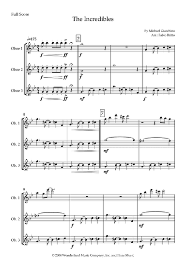 The Incredibles (main Theme) (arr. Fabio Britto)