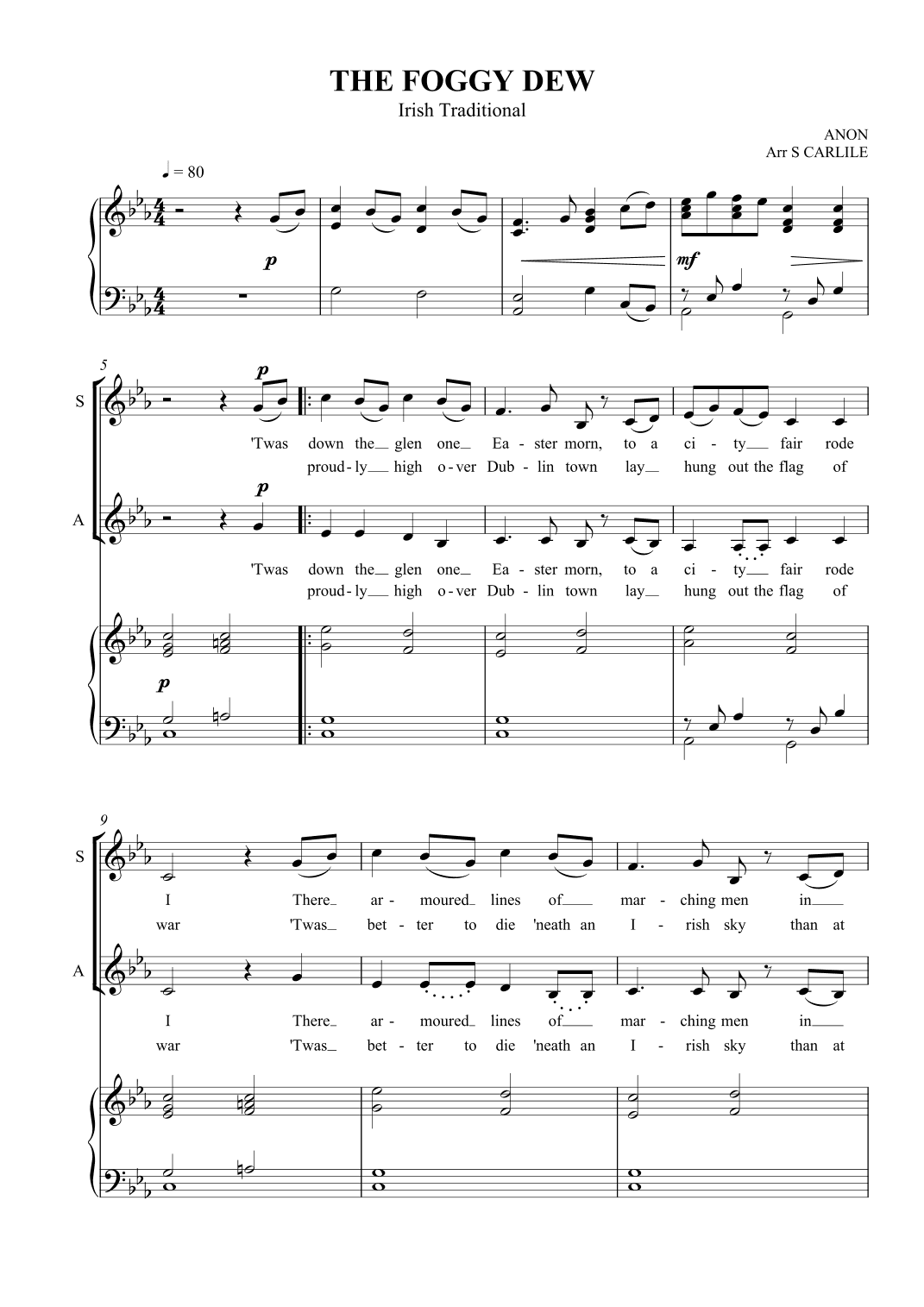The Foggy Dew (arr. SCMusic)
