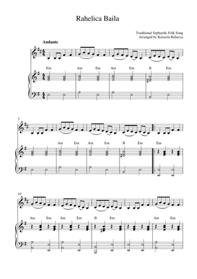 Rahelica Baila (Rachel Dance) (for horn solo and piano accompaniment) (arr. Kaiserin Rebecca)