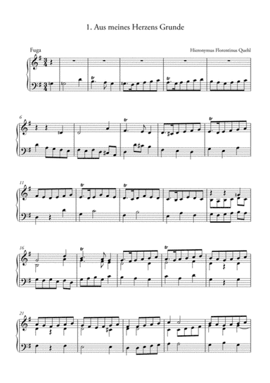 H. F. Quehl, Fuga - Aus meines Herzens Grunde (My inmost heart now raises) - Organ (arr. Ahiva Editions)