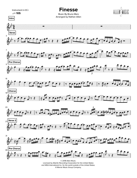 Finesse (arr. Nathan Allen)