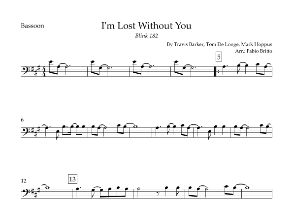 I'm Lost Without You (arr. Fabio Britto)