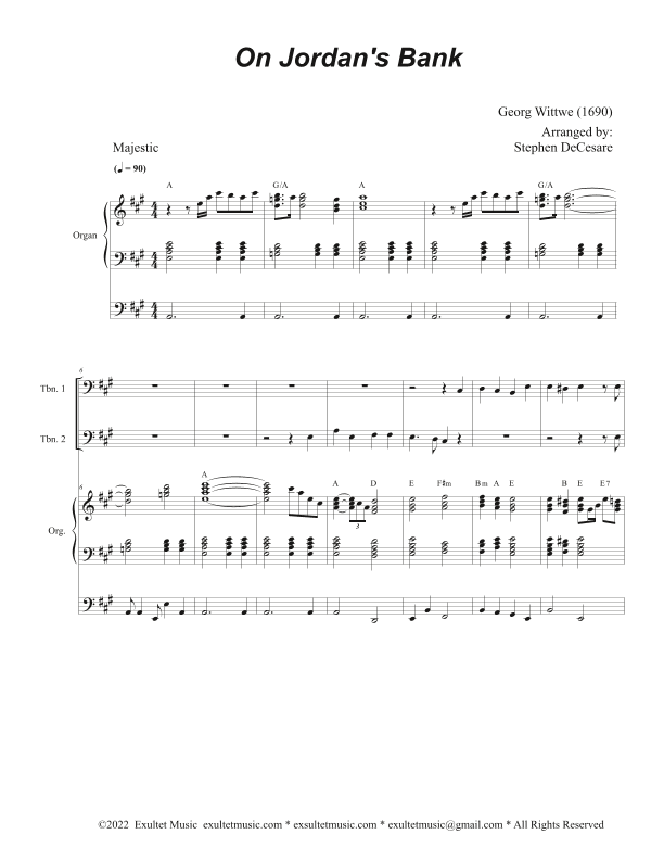On Jordan's Bank (Trombone Duet) (arr. Stephen DeCesare)