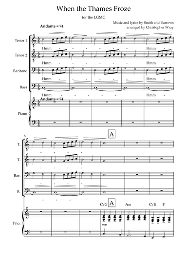 When The Thames Froze (arr. Christopher Wray)