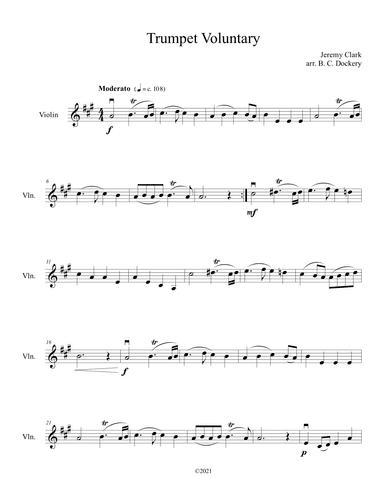 Trumpet Voluntary (Violin Solo) (arr. B. C. Dockery)