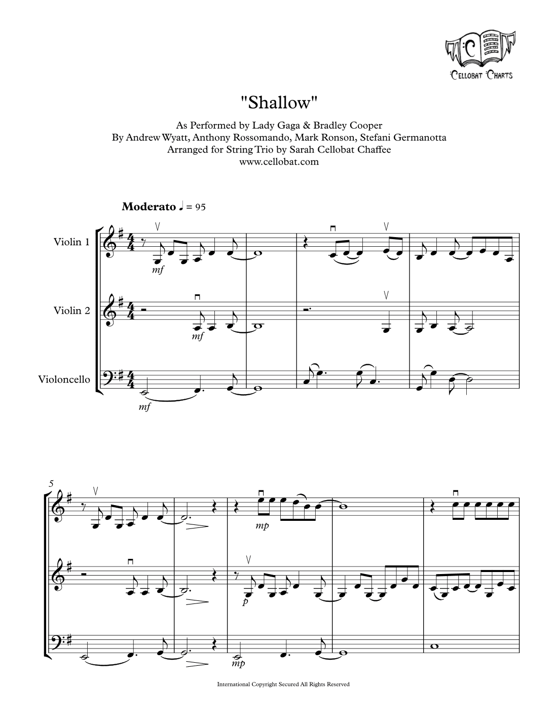 Shallow (arr. Sarah Cellobat Chaffee)