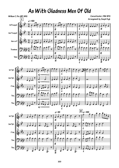 As With Gladness Men Of Old (Brass Quintet) (arr. Joseph Pugh)