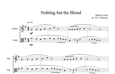 Nothing But the Blood (Violin and Viola Duet) (arr. B. C. Dockery)