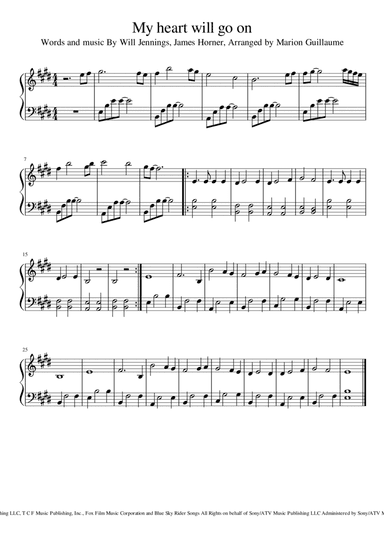 My Heart Will Go On (love Theme From 'titanic') (arr. Marion Guillaume)