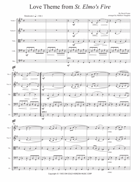 Love Theme From "st. Elmo's Fire" (arr. Matthew Naughtin)