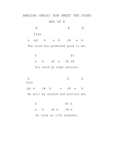 AMAZING GRACE!  HOW SWEET THE SOUND, KEY OF E, LIVE 30 MINUTE,ONE-ON-ONE SKYPE SESSION FOR $17.00. (arr. Philip Greer)