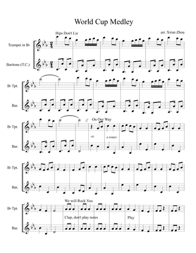 The Cup Of Life (arr. Xiran Zhou)