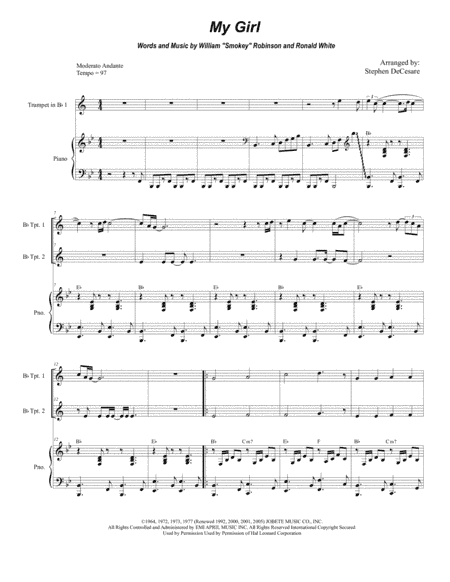 My Girl (arr. Stephen DeCesare)