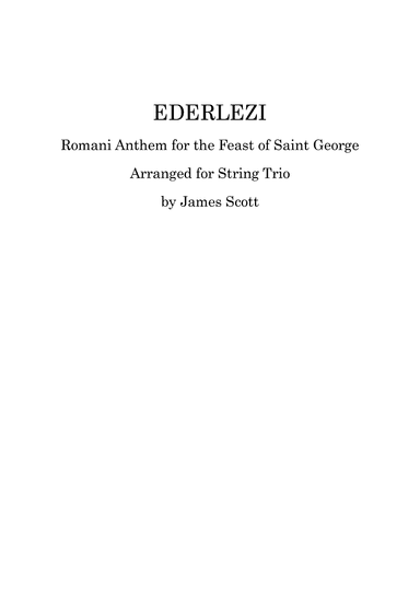 Ederlezi (arr. James Scott)