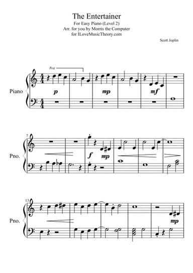 Best Recital: The Entertainer by Scott Joplin (arr. Kimberly Steele)