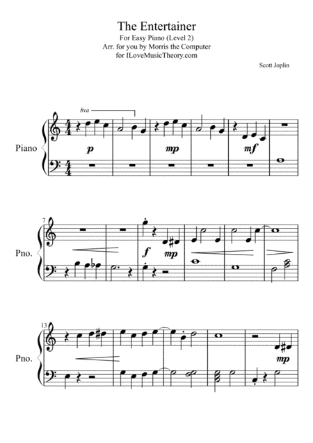 Best Recital: The Entertainer by Scott Joplin (arr. Kimberly Steele)