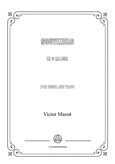 Masse-Souvenirs in G Major,for Voice and Piano (arr. MSM)