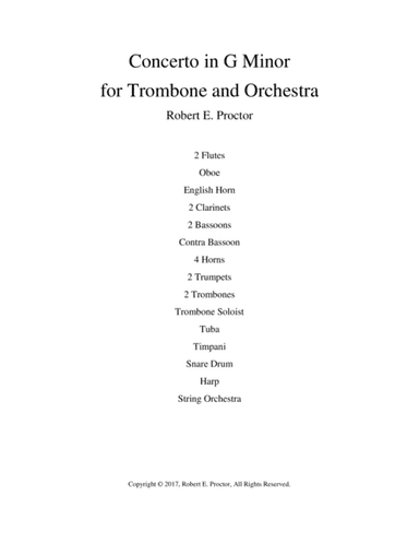 Concerto in G Minor for Trombone and Orchestra