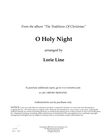 O Holy Night (arr. Lorie Line)