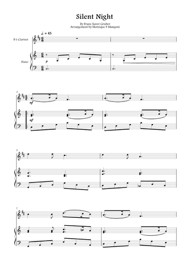 Silent Night (Stille Nacht) (arr. Henrique F Mangoni)