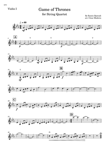 Game Of Thrones (arr. César Madeira)