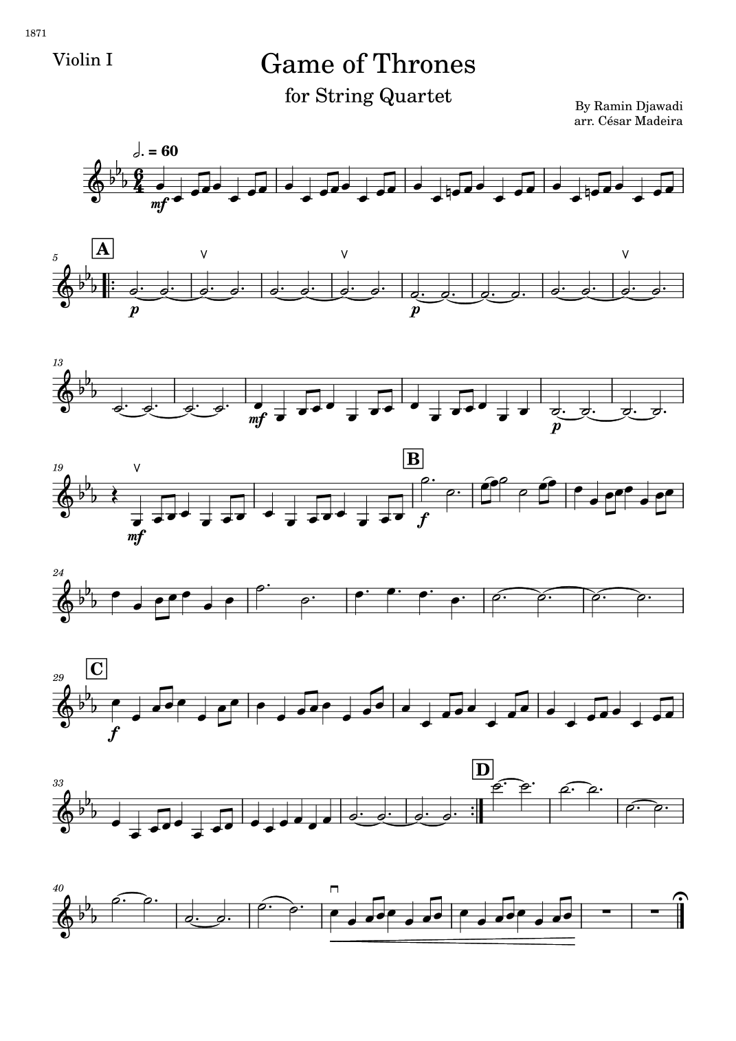Game Of Thrones (arr. César Madeira)
