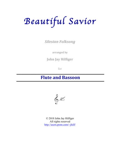 Beautiful Savior for Flute and Bassoon (arr. John Jay Hilfiger)
